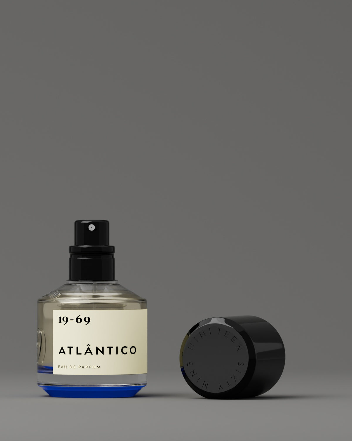 19-69 Atlantico Eau de Parfum 7.5 ml, bottle, cap off