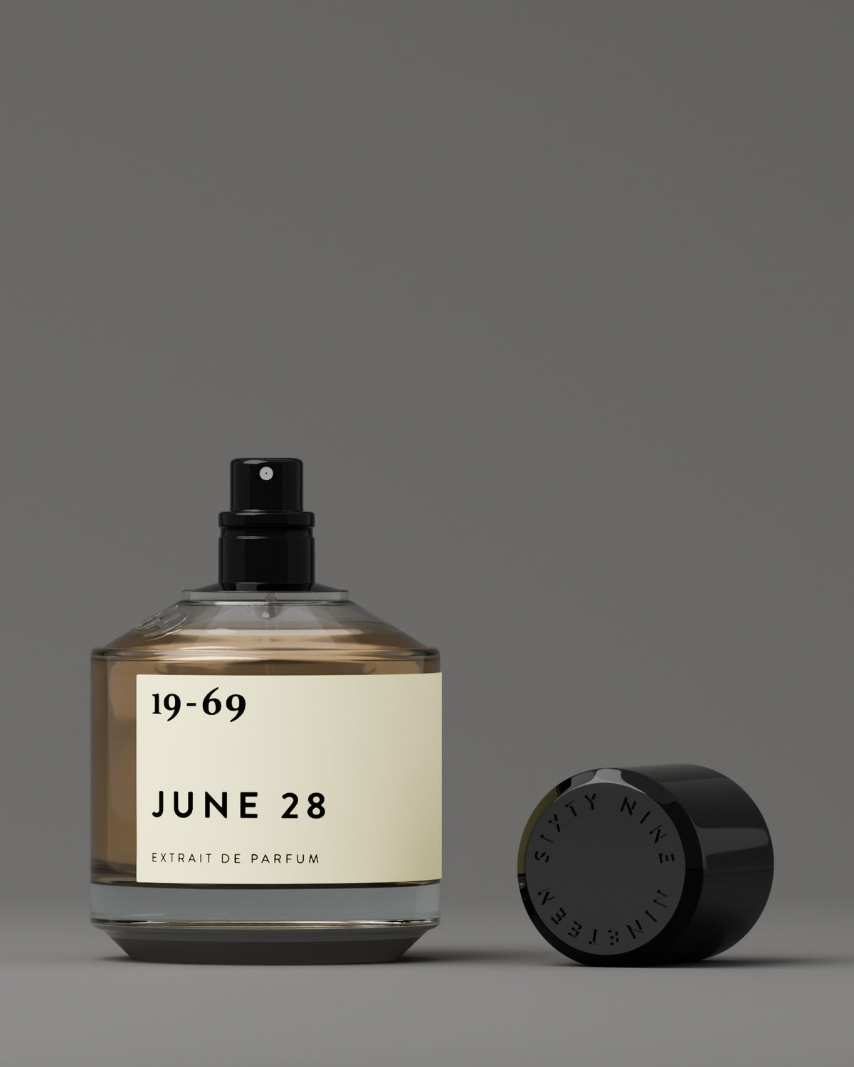 19-69 June 28 Extrait de Parfum 30 ml, bottle, cap off