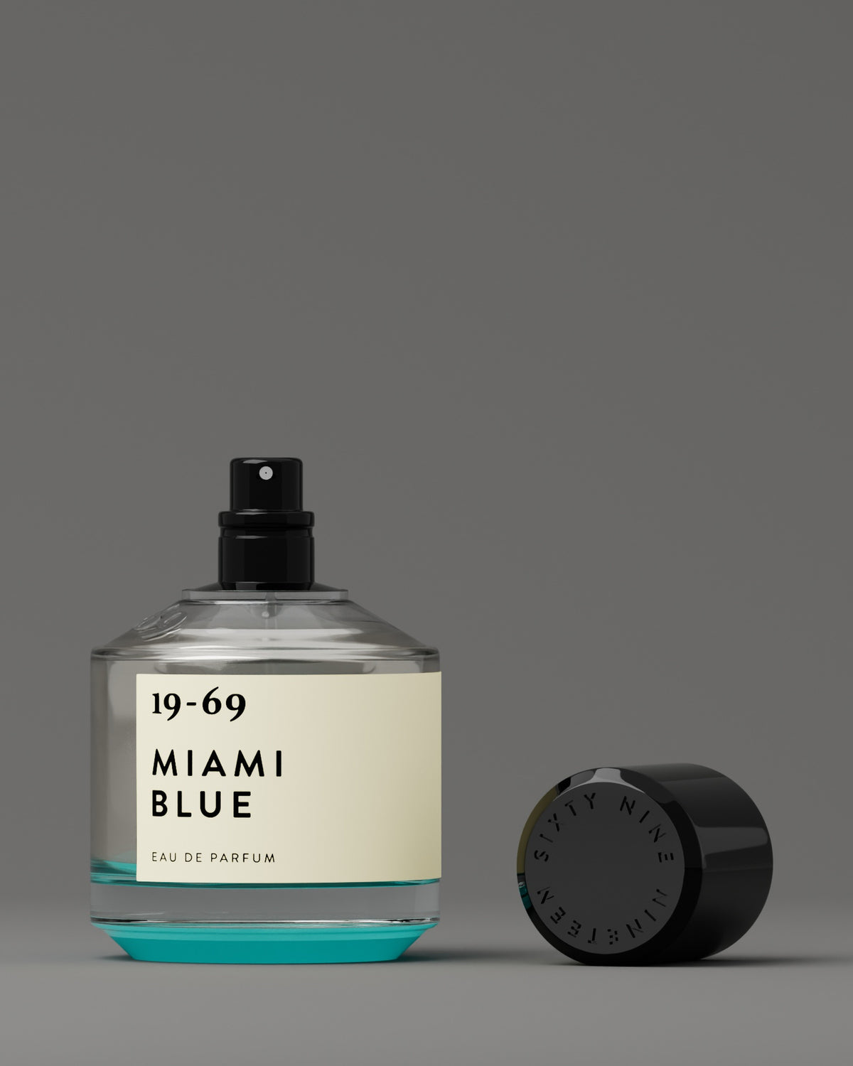 19-69 Miami Blue Eau de Parfum 30 ml, bottle, cap off